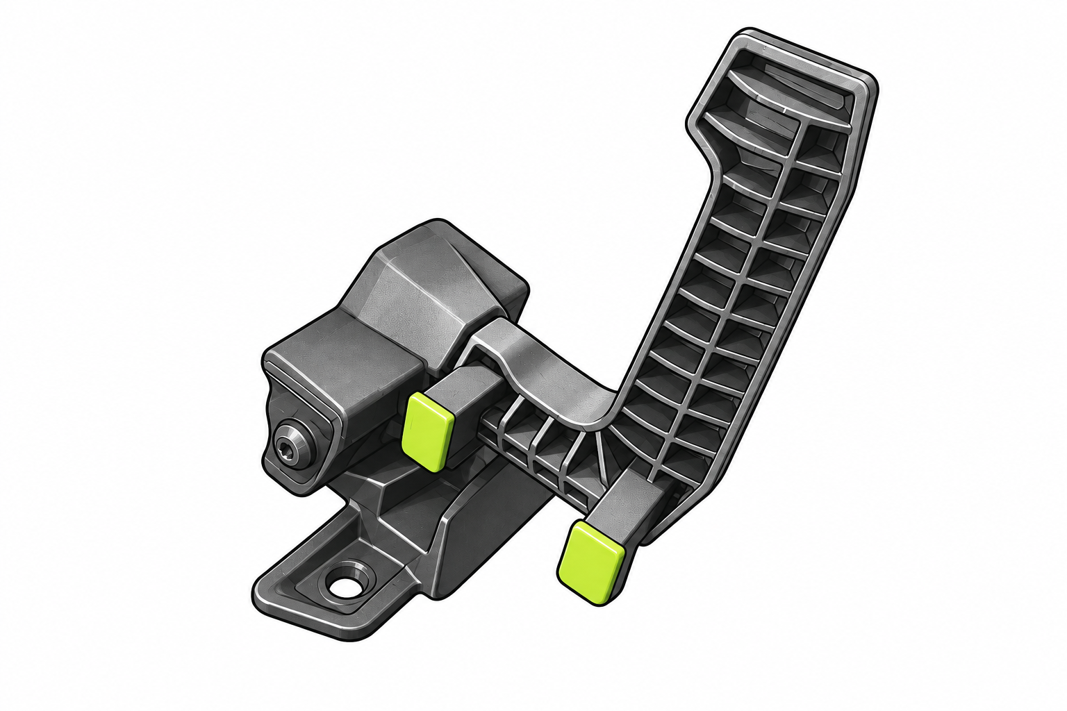 Technical drawing of a compatible Can-Am Defender lower windshield latch with Window Silencers fitted
